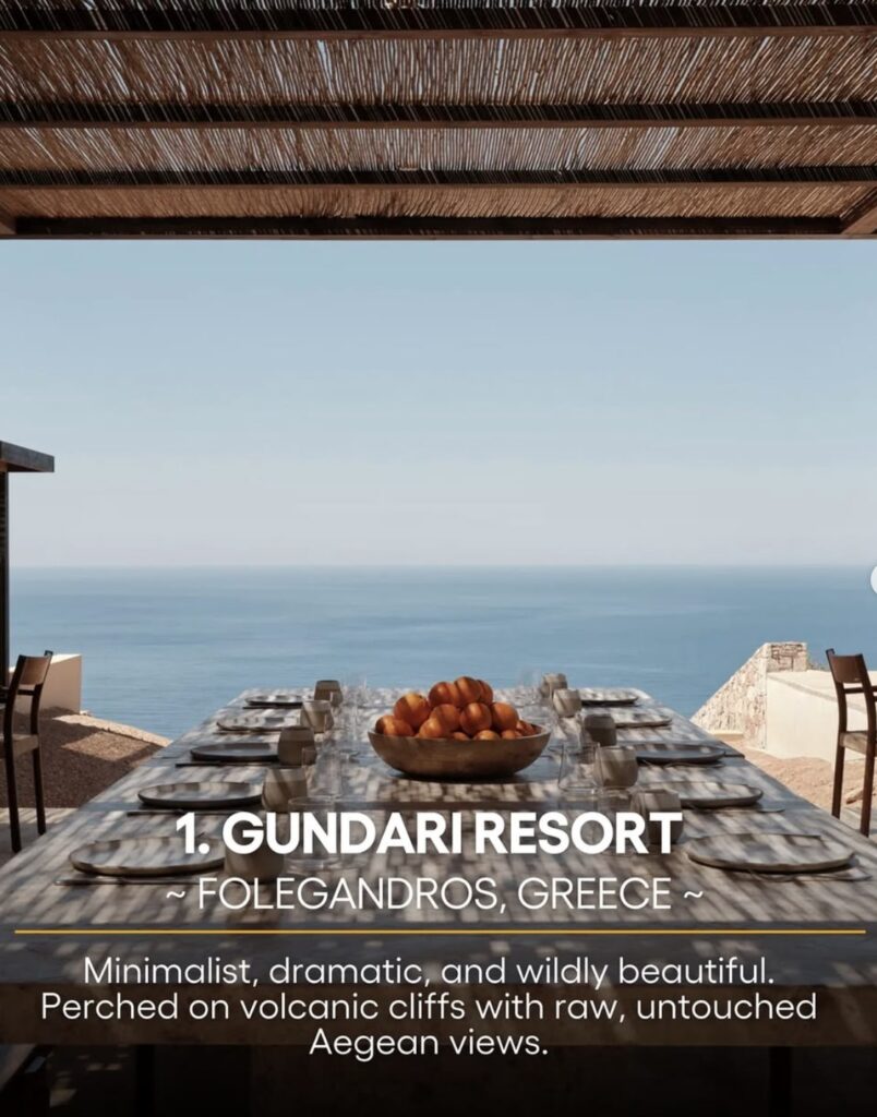 Greece Leads Global List of Best New Beach Hotels for 2025 Gundari Folegadros